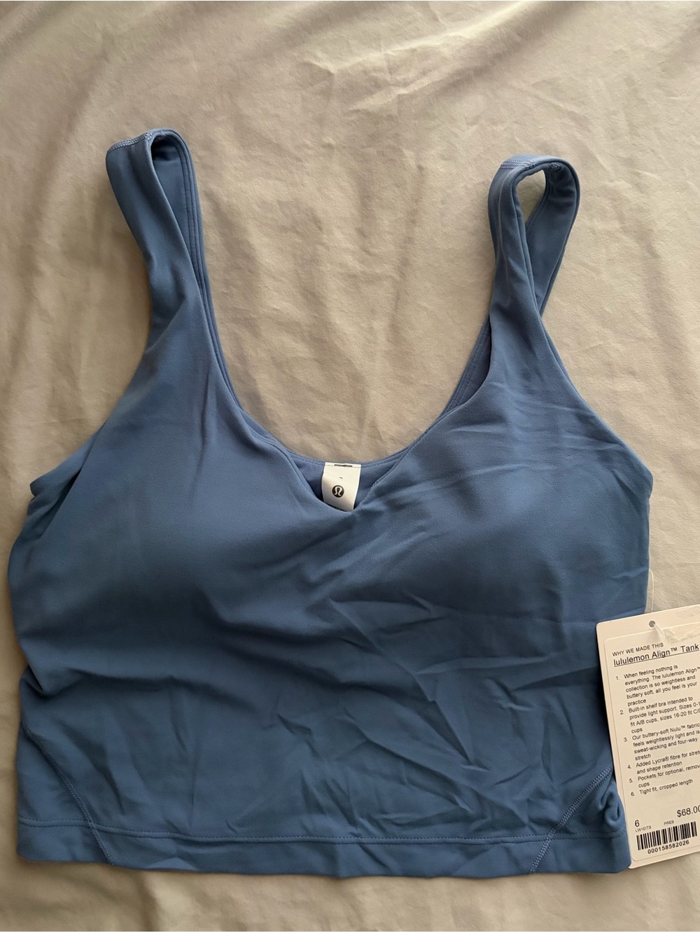 lululemon athletica Blue Align Tank size 6 NWT
